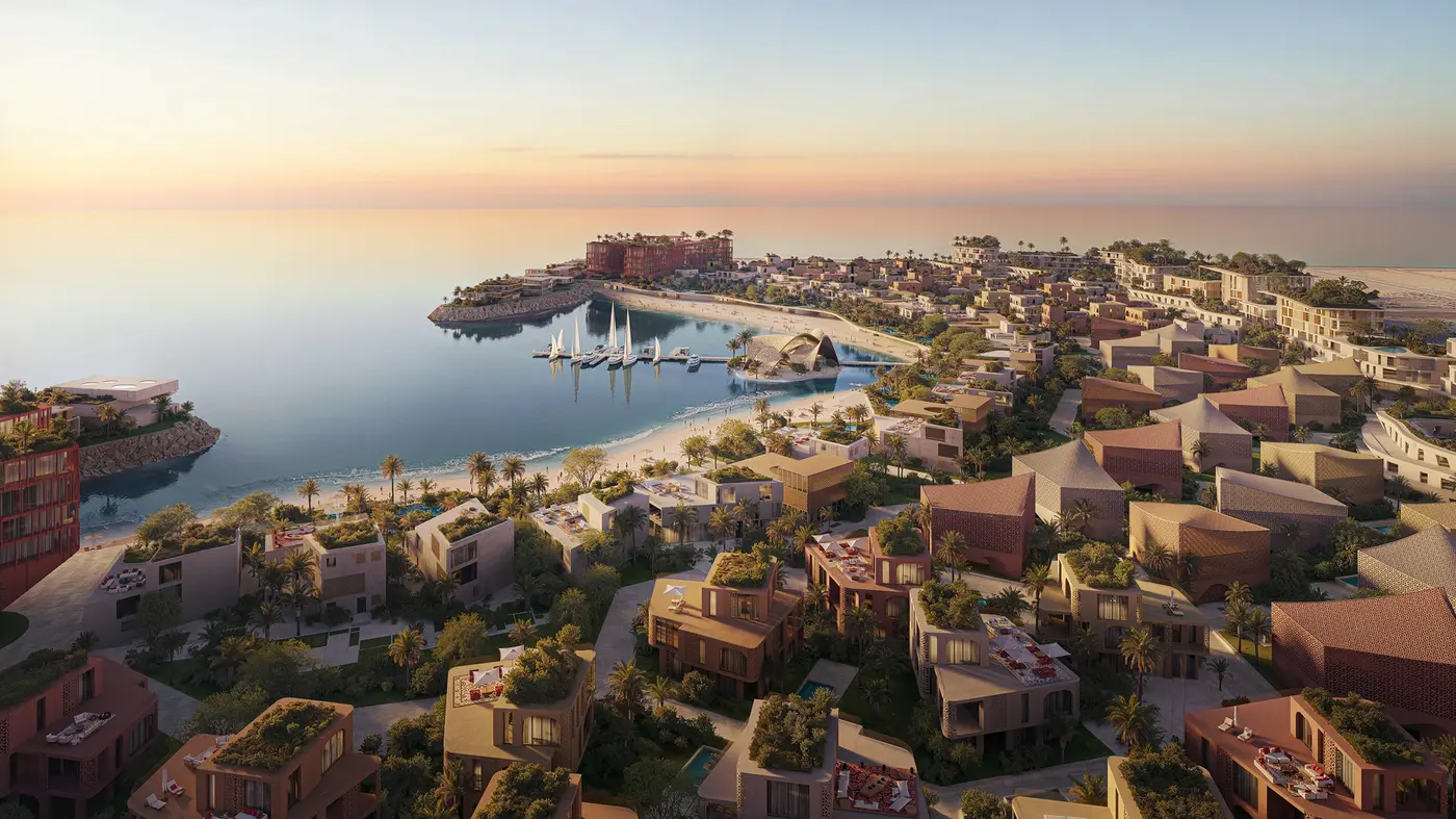 Aerial location of Mira Coral Bay in Ras Al Khaimah