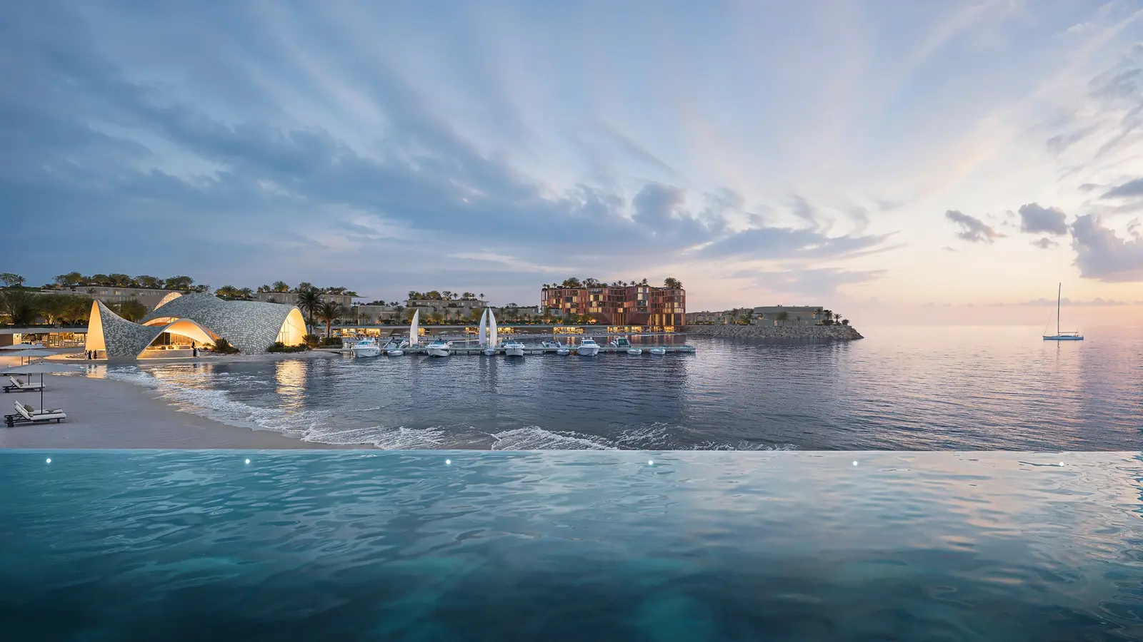Coral-inspired architecture at Mira Coral Bay